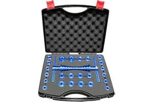 Umelee Juego de Prensa de cojinetes de Bicicleta, Kit de instalación de cojinete de Rueda y buje Universal con Caja, Herramienta de Montaje de cojinete/buje de Bicicleta en aleación de Aluminio