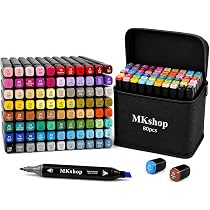 みっく****　 MARINE SQUARE MARKER MKshop 82 Colouring Pens, Alcohol Markers, Art Markers -Dual Tip
