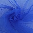 INKAJ Multi Purpose Solid Nylon Soft Net Combination Fabric - for Wedding, Parties, Costumes, and Decoration (16.4 x 4 Feet, Royal Blue)