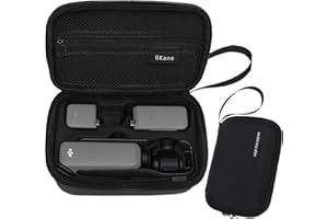 Nokwocy Tasche für DJI Osmo Pocket 3 Creator Combo, Wasserdichtes PU & Eva Material, Kompakte Tragetasche mit Gurtbandgriff, Reiseschutz für Osmo Pocket 3 Combo Zubehör, Schwarz