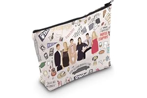 FUNYSO Bolsa de cosméticos inspirada en la televisión con personajes de chismes para regalo de amigos (Spotted UK), White