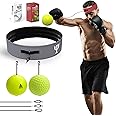 OOTO Boxing Reflex Ball, 2 Boxing Training Balls with Double-Layer Adjustable Headbands, Mma Speed Training for Adult/Kids, Perfect for Reaction, Agility, Hand Eye Coordination Training.