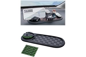 Yotlein Tapis Antidérapant Voiture, Tapis Antidérapant Multifonction pour Voiture, Support De TéLéPhone Portable pour Voiture, Tapis Silicone with Temporary Parking Numbe Pad for Phones Sunglasses
