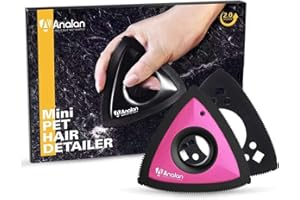 ANALAN Brosse Anti Poils Animaux, Mini Epilateur de Poils d'animaux pour Chiens et Chats, Brosse pour Voitures, Tapis, Peluches, Canapé et Meubles(avec 1 Lame supplémentaire) (Rose)