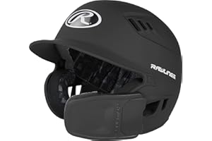 Rawlings 2022 R16 Reverse 1-Tone Baseball Batting Helmet, Senior, Matte Black
