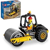 LEGO City Yol Silindiri 60401 &ndash; 5 Yaş ve &Uuml;zeri Kız ve Erkek &Ccedil;ocuklar i&ccedil;in Doğum G&uuml;n&uuml; Hediyesi Fikri, K&uuml;rekli ve Baretli İnşaa