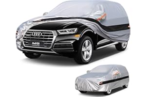 Holthly 10 couches de housse de voiture SUV pour Audi Q5(2008-2025), 100 % housse de voiture étanche, protection UV, anti-vent, anti-poussière.