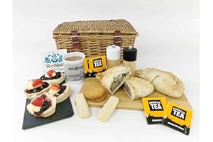 THE CORNISH HAMPER STORE Cornish Pasty and Cream Tea Hamper, Afternoon Tea, Food Hamper, Birthday Gift, Thank You Gift, Fathers Day Gift