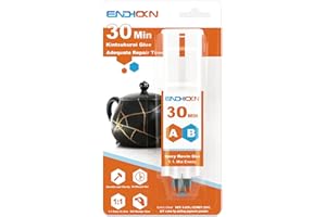 Endhokn Epoxy Glue 30 Minutes, 2 Part Epoxy Glue Clear 0.85FL.OZ, Slow Curing DIY Epoxy Adhesive for Repairing Ceramics, Porcelain, Glass, Acrylic, Plastic, Wood, Metal, Stone, etc