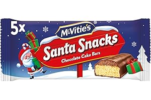 McVitie's Santa Snacks Chocolate Cake Bars, 5 Individually Wrapped Bars, 104.5 g (Pack of 1)