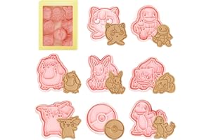 LGZIN Emporte Pièces, 8 Pièces 3D Emporte Piece Patisserie, 3D Moule Biscuit Plastique, Decoupoir Patisserie, Moule Animaux Cookie, Emporte Pièce Enfants, pour Décoration de Fondant Biscuit Cookie