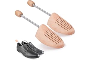 TULMERO Schuhspanner Herren & Damen – Schuhdehner aus Kiefernholz für Schuhe & Stiefel, 2 Stück – Atmungsaktive Holzspanner mit Doppelfeder für perfekte Form & Frische