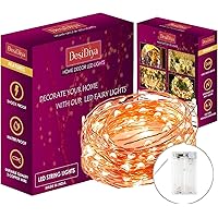 DesiDiya® 3AA Battery Operated Copper String Decorative Fairy Lights Diwali Christmas Festival LED Fairy Lights (Warm…