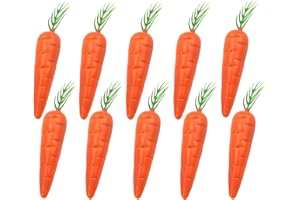Hezhou 10 Piezas Mini Zanahorias de Espuma Mini Simulación Zanahorias Espuma Zanahoria ​Artificial Adorno de La Zanahoria Falsa de Zanahorias Artificiales de Pascua para el hogar y la Cocina
