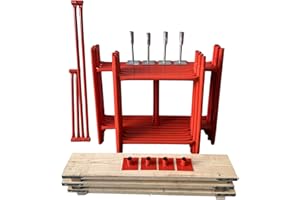 HILL TOP FABRICATIONS CO (1998) LTD - Scaffolding Tower with Boards & Adjustable Bases 5.97 Meters (19'6") Working Height 4x2'6 Base Size. Steel & Polyester Powder Coated (PPC) Durable Finish.