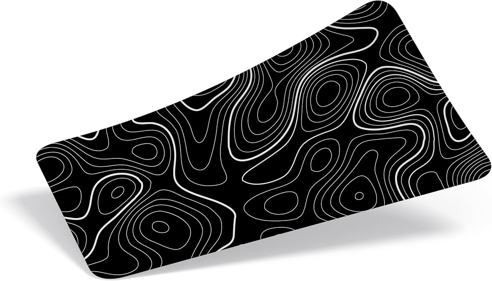 Minesk 90X40 CM XXL Gaming Mouse Pad [High Density Hybrid Kumaş] [Kaymaz Taban] [Yüksek Çözünürlüklü Baskı] Fare Altlığı Oyuncu Mousepad (Siyah İzohips)