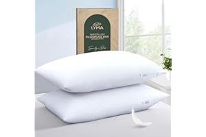 LYMA Bedding Pillow Cases 2 Pack, Ultra Soft Breathable Housewife Cover, OEKO-TEX Certified, Nanoplush Double Brushed Quick Dry Pillowcases, Envelope Closure Wrinkle Fade Resistant 50x75CM, White