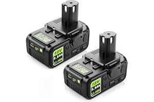TEENPOWER 2 Packungen 18V 5.5Ah Ersatzbatterien mit USB für Ryobi One + System P108 P102 P103 P104 P105 P107 P109, kompatible Lithium-Ionen-Batterie für 18 Volt Ryobi Schnur-Werkzeuge