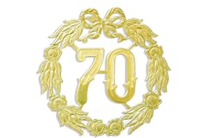 Walter Kunze Jubiläumszahl 70, Ø 18 cm, Gold, Jubiläumskranz