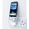 Ledgie gift plug wall mounted mobile device holder stand portable charging station smart meter dock shelf cable management mobile phone wireless headphones fitbit smart watch action camera