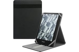 HoYiXi Custodia pieghevole compatibile con 7" Kindle Paperwhite/Colorsoft/Signature Edition 2024,verticale Flip Stand Cover per 6"-6.8" Paperwhite Kobo Tolino Ebook Pocketbook Ereader- nero