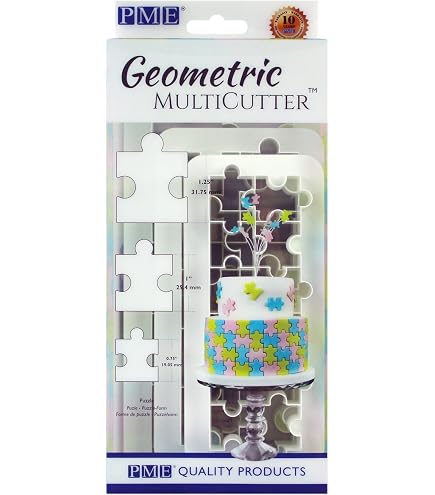 Graine Créative 4 Mini-Edelstahl-Ausstechformen (Puzzle) – Für Knete, Fondant & Teig