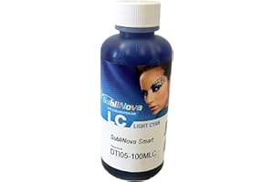 INK EXPRESS Ink Tec Sublinova Smart DTI Dye Sublimation Inks 100ml Light Cyan Bottle