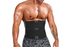 Gotoly Bauchweggürtel Herren Fitnessgürtel Schwitzgürtel Verstellbarer Neopren Sauna Taille Trimmer Gürtel Taillenformer Bauchweg Waist Trimmer Belt