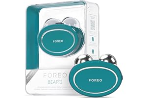 ‎FOREO FOREO BEAR 2 Gesichtsmassagegerät mit Mikrostrom für Face Lifting & Toning - Anti Aging Gerät - Strafft & Festigt - Nicht-invasives Tool - Evergreen