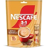 Nescaf&eacute; 3'&uuml; 1 Arada S&uuml;tl&uuml; K&ouml;p&uuml;kl&uuml; &Ccedil;&ouml;z&uuml;nebilir Kahve Karışımı 10'lu, 17,4 g