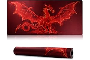 Jahosin Alfombrilla de ratón para Juegos XXL,Alfombrilla de ratón extendida Bordes cosidos,Base de Goma Antideslizante de 2MM,Alfombrilla de Escritorio de 90x40cm para Juegos/Oficina