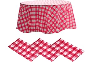 ZeriTlolen 3 Packs Round Disposable Table Cloth 84" Plastic Disposable Round Coffee Table Cloth Table Cover for Wedding Banquet Restaurant Buffet Parties and Camping