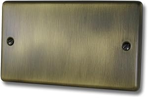 G&H Brassware CAB32 Antique Brass Double Blank Plate