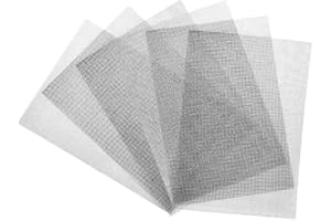 TIMESETL 6pcs A4 Stainless Steel Woven Wire Mesh Rodent Proof Metal Mesh Sheet 1mm Hole Great for Airbricks - A4 (210 x 300mm)