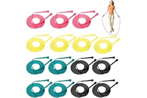 DEFIYEAR 15 PCS Skipping Ropes for Adults Kids, Adjustable Jump Ropes, Perfect Skipping-Rope for Fitness Weight Loss Fun Outdoor Activities - Skipping Rope for Schools Boxing Crossfit Family Workouts