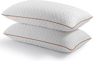 Twirest Shredded Memory Foam 2 Pack Pillow,Soft Hypoallergenic Dust Mite Resistant,Alleviate Neck Pain Hotel Pillow(48 * 74CM)
