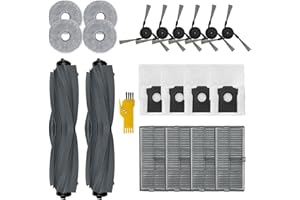 Laimaiou Ricambi per dreame L40 Ultra / X40 Ultra Complete/Mova P50 Pro Ultra Robot Aspirapolvere 20 confezioni 2 spazzole principali, 4 filtri, 6 spazzole laterali, 4 panni, 4 sacchetti