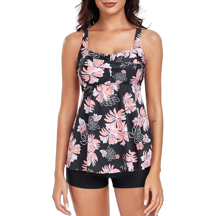 Maillot De Bain 2 Pièces Hanna Nikole Grande Taille - Tankini Modeste Avec Zip