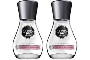 Cutex Nail Strengthener for Damaged Weak Nails - Top Coat Nail Polish Harderner, Clear Shine Base Coat Nail Varnish Polish for Strengthening & Repair, Nail Treatment Set In-One, 2 pk + Cheeroo Magnet