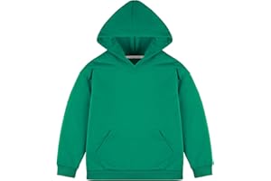 BIG ELEPHANT Sudadera con Capucha para Niño – 100% Algodón, Hoodie Ligero de Manga Larga con Bolsillo para Escuela y Uso Diario