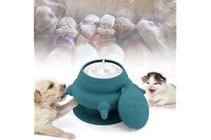 MoYouno Newborn Pet Feeder,4 Teats Puppy Bottles for Nursing Puppy Milk Feeder, Nursing Silicone Milk Bowl 150 ML,for Kitten Squirrels and Other Newborn Pets (dark blue)