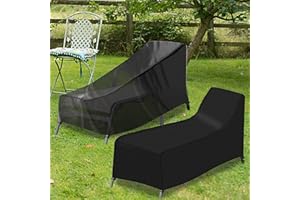 longziming - Funda protectora para tumbona de jardín (2 unidades, 2 unidades, 200 x 75 x 40/70 cm)