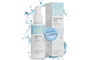 NUEVO Serum Facial Acido Hialuronico (+155% HIDRATACION en 1h) - Piel Joven, Rellena y Suave - Antiarrugas, Antimanchas – Cara y Contorno de Ojos - Crema Hidratante Facial Mujer - Elemental Care