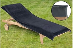 Delindo Lifestyle Serviette pour Bain de Soleil Anthracite XXL, Housse de Protection pour Chaise Longue de Jardin, de Plage, 100% Coton égyptien, 83x200 cm
