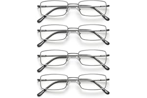 SKYWAY Occhiali da Lettura per Uomo con Blocco Della Luce Blu, Lettori di Computer con Montatura in Metallo Alla Moda con Cerniere a Molla Anti Affaticamento Degli Occhi/Abbagliamento