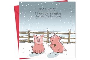 Twizler Funny Christmas Card - Pigs in Blankets - Merry Christmas Card - Humorous Xmas Card - Happy Christmas Card - Mens Christmas Card Womens - Male Christmas Card Female