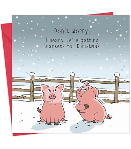 Old English Co. Funny Christmas Card - Only Have Eyes For You Joke Card For Wife Or Husband