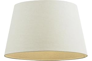 Betta Lighting Decorative Table/Floor Lampshade - 14-Inch Empire Drum Lamp Light Shade in Cream Fabric - 40W E14/B22 Candle Incandescent or LED (Not Included)