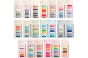 4000Pcs Marque Page Adhésif - Mr Cozy Post it Marque Page Livre - Post it Couleur Transparent Pastel Annotation Livre, 20 lots Mini Postit Transparent Sticky Notes 200 couleurs Postite pour Livre
