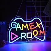 Livofloral Game Room LED Neon Tabela Neon Işık Dekor Duvar i&ccedil;in Oyun Neon İşareti USB G&uuml;&ccedil; Kablolu Oyuncu Işıklı Levha Sanat O